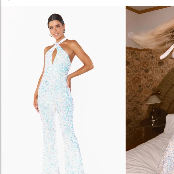 Studio Jumpsuit Show Me Your Mumu - Sequin Halter Jumpsuit - Picture 5 of 6